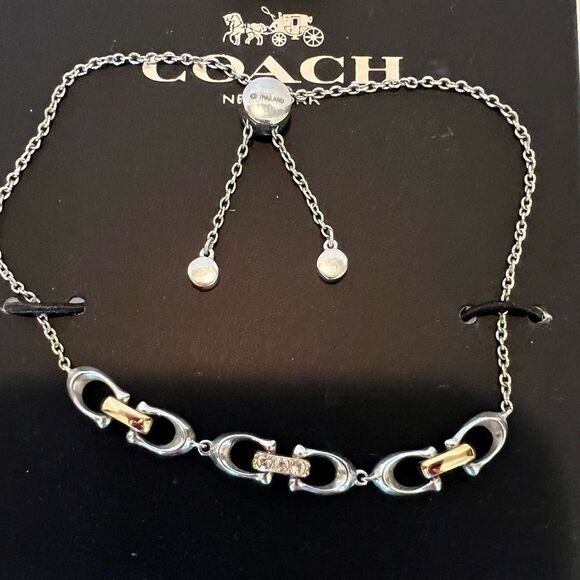 COACH Linked C Signature Slider Bracelet - Picture 2 of 9